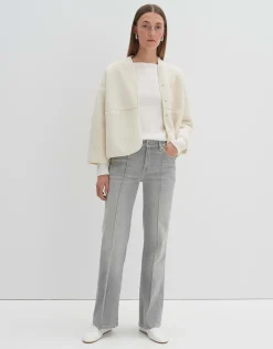 Damen OPUS Jeans^Flared Jeans Carie Line Grau Online Bestellen