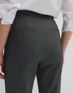 Damen OPUS Hosen^Flared Pants Curinna Mélange Grau Online Bestellen