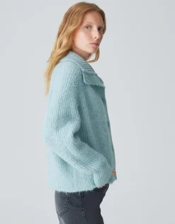 Damen OPUS Strick^Grobstrickjacke Dazzi Blau Online Bestellen