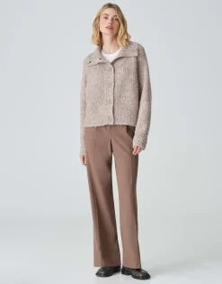 Damen OPUS Strick^Grobstrickjacke Dazzi Braun Online Bestellen