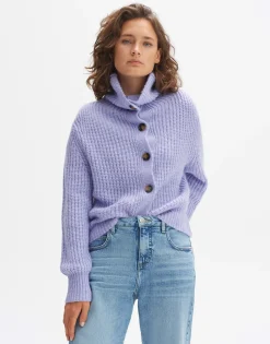 Damen OPUS Strick^Grobstrickjacke Dokuli Lila Online Bestellen
