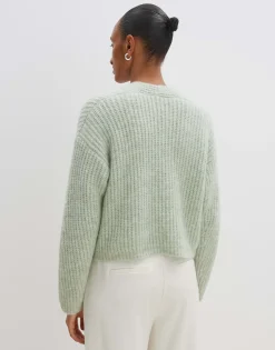 Damen OPUS Strick^Grobstrickjacke Triya Grün Online Bestellen