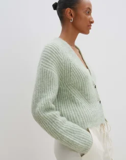 Damen OPUS Strick^Grobstrickjacke Triya Grün Online Bestellen