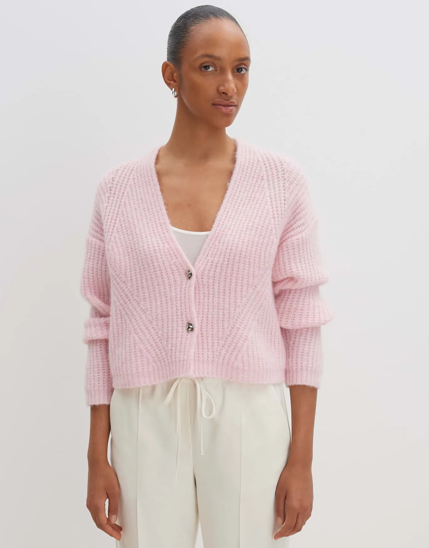 Damen OPUS Strick^Grobstrickjacke Triya Rosé Online Bestellen