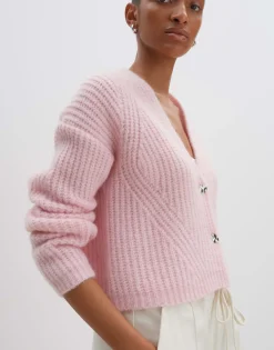 Damen OPUS Strick^Grobstrickjacke Triya Rosé Online Bestellen