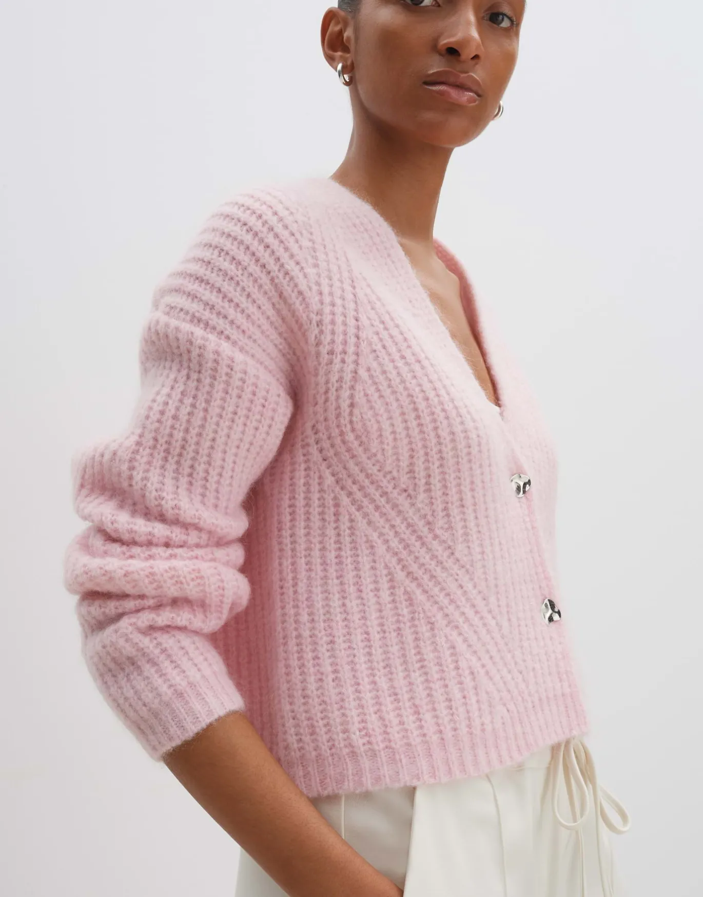 Damen OPUS Strick^Grobstrickjacke Triya Rosé Online Bestellen