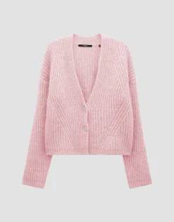 Damen OPUS Strick^Grobstrickjacke Triya Rosé Online Bestellen