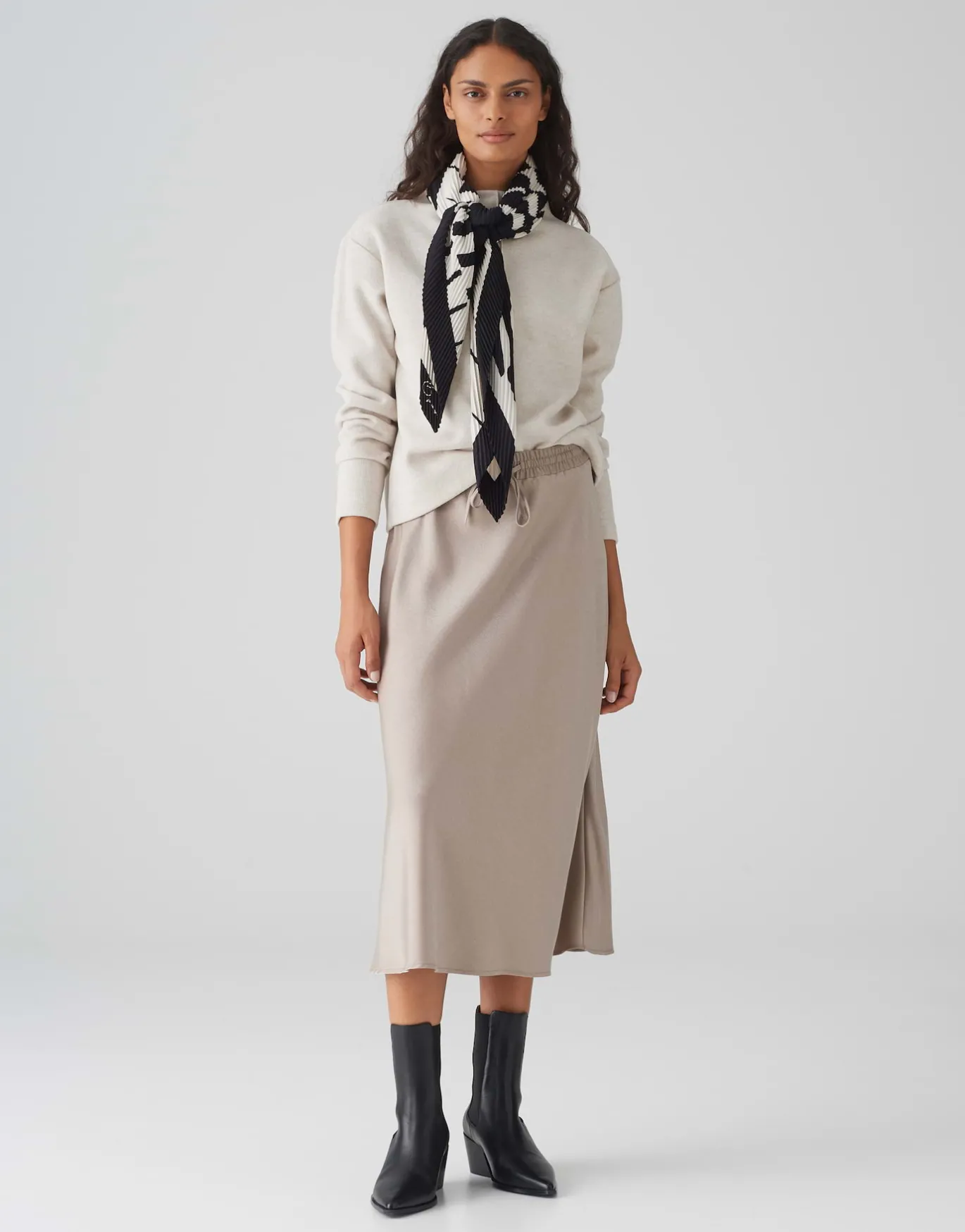 Damen OPUS Accessoires^Halstuch Awirla Scarf Beige Online Bestellen