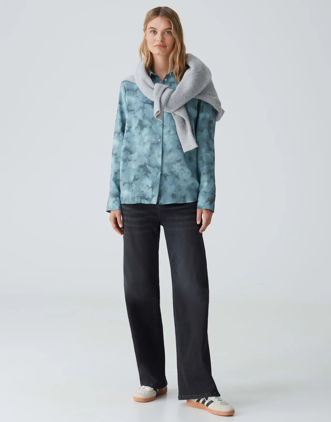 Damen OPUS Blusen^Hemdbluse Falkina Faded Blau Online Bestellen