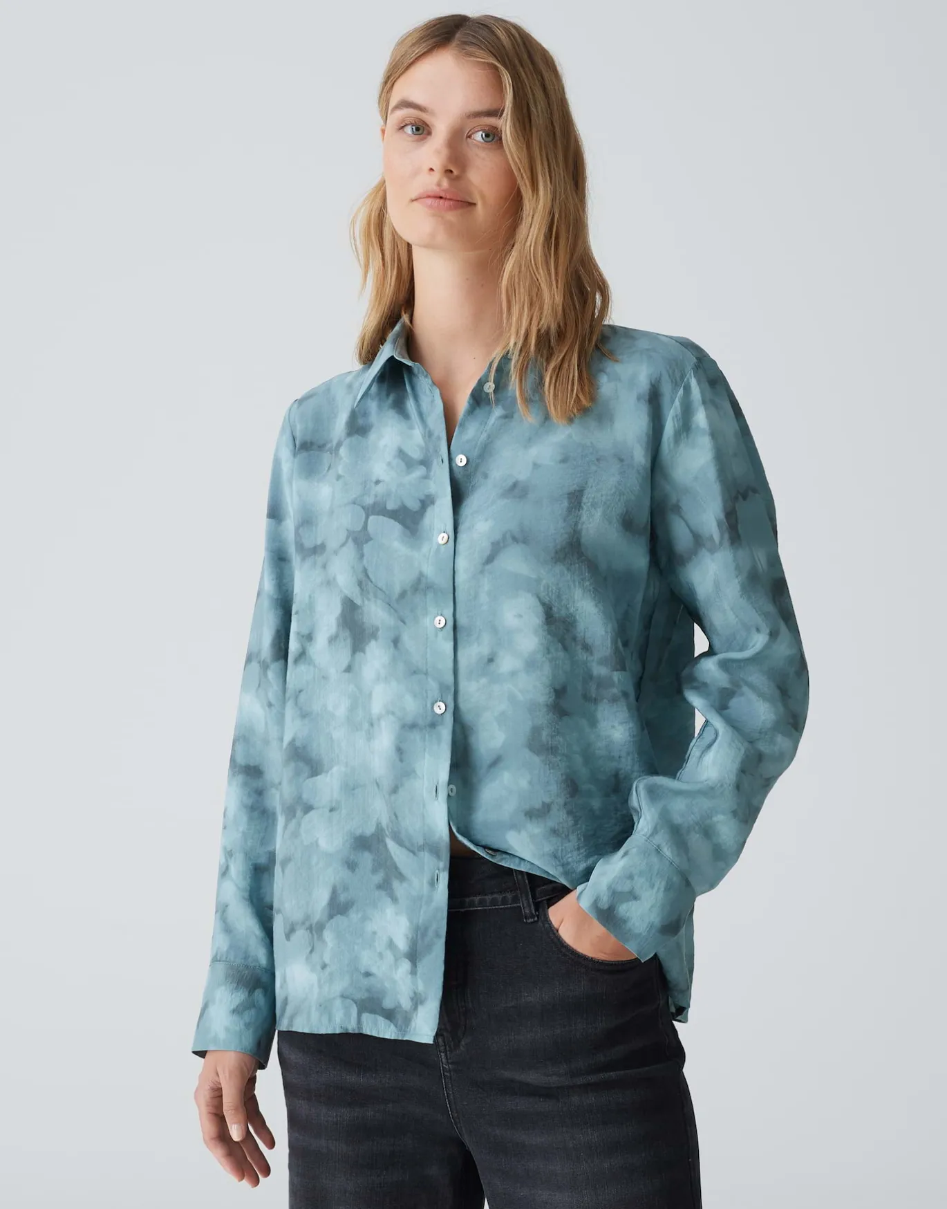Damen OPUS Blusen^Hemdbluse Falkina Faded Blau Online Bestellen