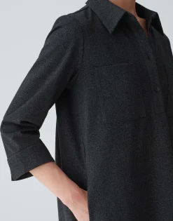 Damen OPUS Kleider^Hemdblusenkleid Wenso Schwarz Online Bestellen