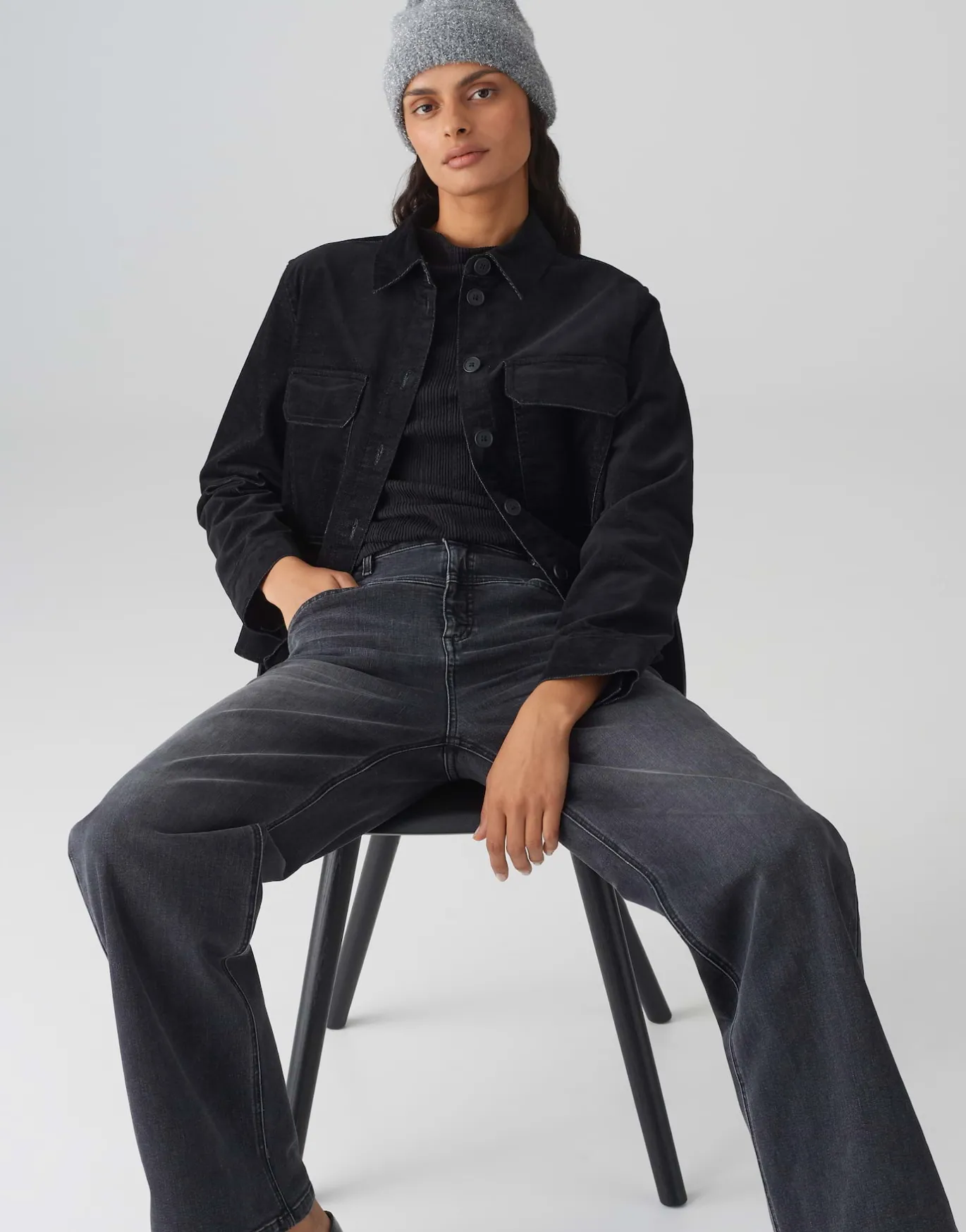 Damen OPUS Jacken / Mäntel^Jeansjacke Hedra Schwarz Online Bestellen