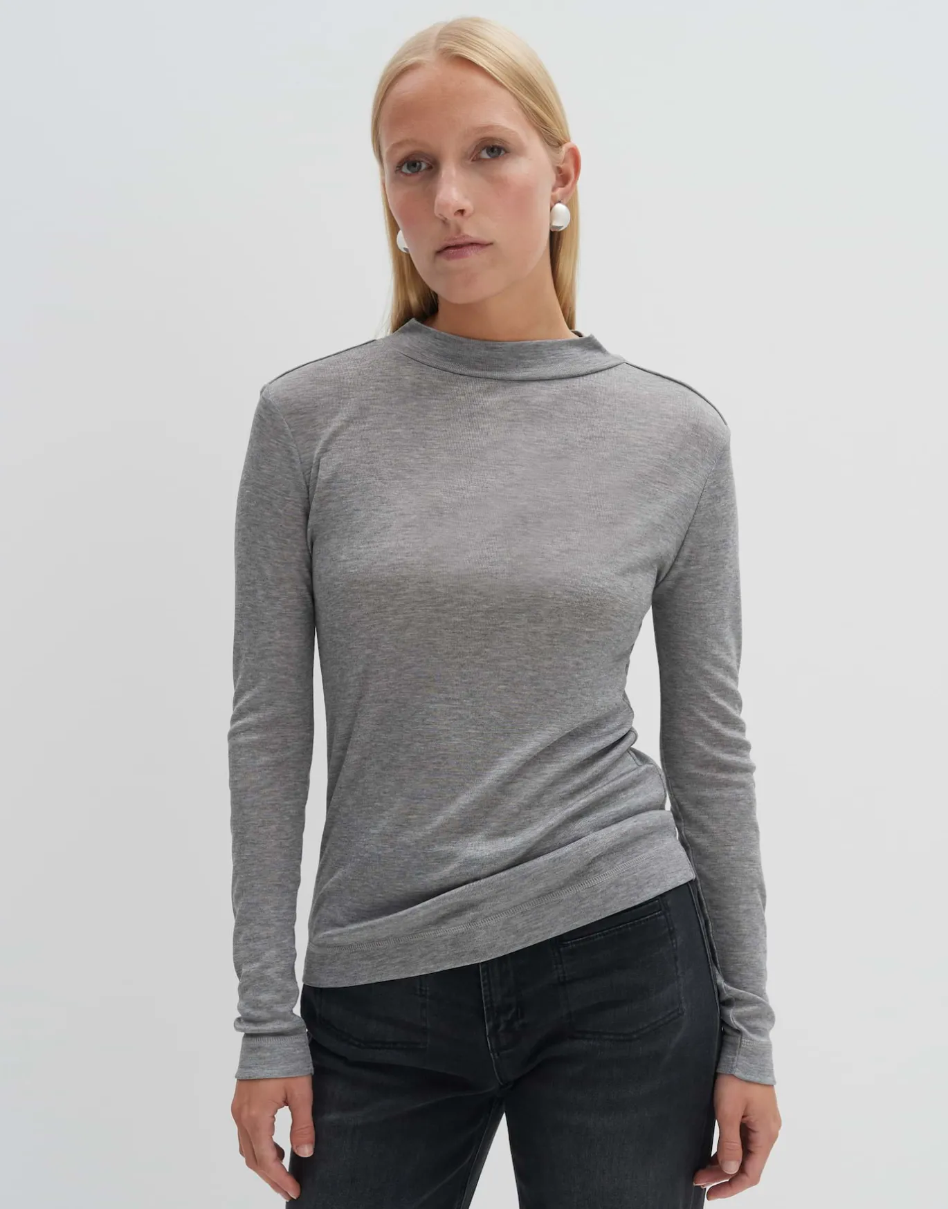 Damen OPUS Basics | Shirts^Jerseyshirt Kejandra Grau Online Bestellen