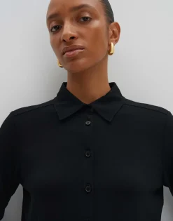 Damen OPUS Shirts | Blusen^Jerseyshirt Kelly Solid Schwarz Online Bestellen