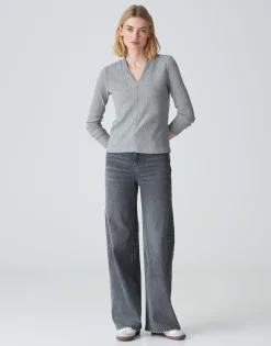 Damen OPUS Shirts^Jerseyshirt Somoko Grau Online Bestellen