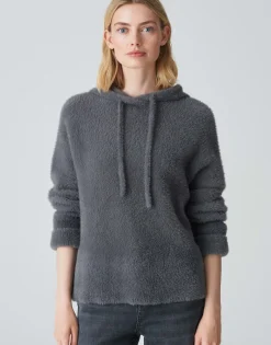 Damen OPUS Strick^Kapuzenpullover Pidlona Grau Online Bestellen