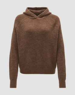 Damen OPUS Strick^Kapuzenpullover Poody Braun Online Bestellen