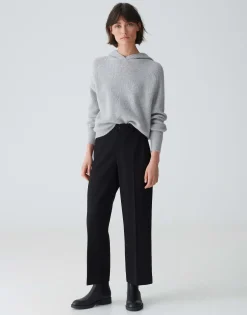 Damen OPUS Strick^Kapuzenpullover Poody Grau Online Bestellen