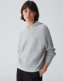 Damen OPUS Strick^Kapuzenpullover Poody Grau Online Bestellen
