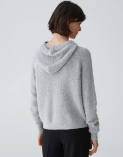Damen OPUS Strick^Kapuzenpullover Poody Grau Online Bestellen