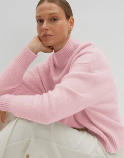 Damen OPUS Strick^Kaschmir Pullover Tija Rosé Online Bestellen