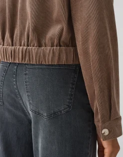 Damen OPUS Jacken / Mäntel | Blazer / Westen^Kurzjacke Hanju Braun Online Bestellen