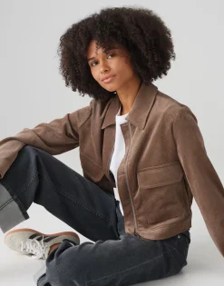 Damen OPUS Jacken / Mäntel | Blazer / Westen^Kurzjacke Hanju Braun Online Bestellen