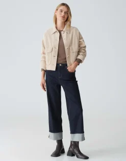 Damen OPUS Jacken / Mäntel | Blazer / Westen^Kurzjacke Hennja Beige Online Bestellen