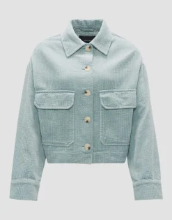 Damen OPUS Jacken / Mäntel | Blazer / Westen^Kurzjacke Hennja Blau Online Bestellen