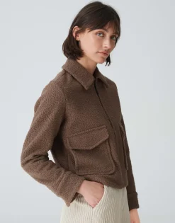 Damen OPUS Jacken / Mäntel | Blazer / Westen^Kurzjacke Holma Braun Online Bestellen