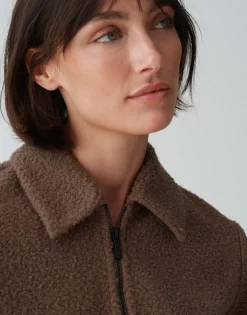 Damen OPUS Jacken / Mäntel | Blazer / Westen^Kurzjacke Holma Braun Online Bestellen