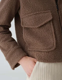 Damen OPUS Jacken / Mäntel | Blazer / Westen^Kurzjacke Holma Braun Online Bestellen