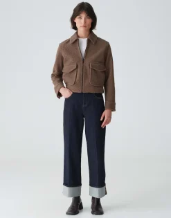 Damen OPUS Jacken / Mäntel | Blazer / Westen^Kurzjacke Holma Braun Online Bestellen