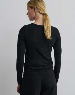 Damen OPUS Basics | Shirts^Langarmshirt Kalia Schwarz Online Bestellen
