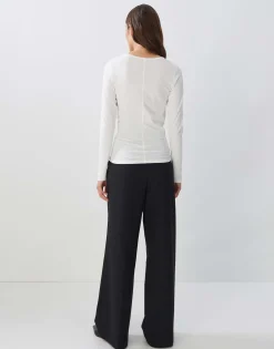 Damen OPUS Basics | Shirts^Langarmshirt Kalia Weiß Online Bestellen