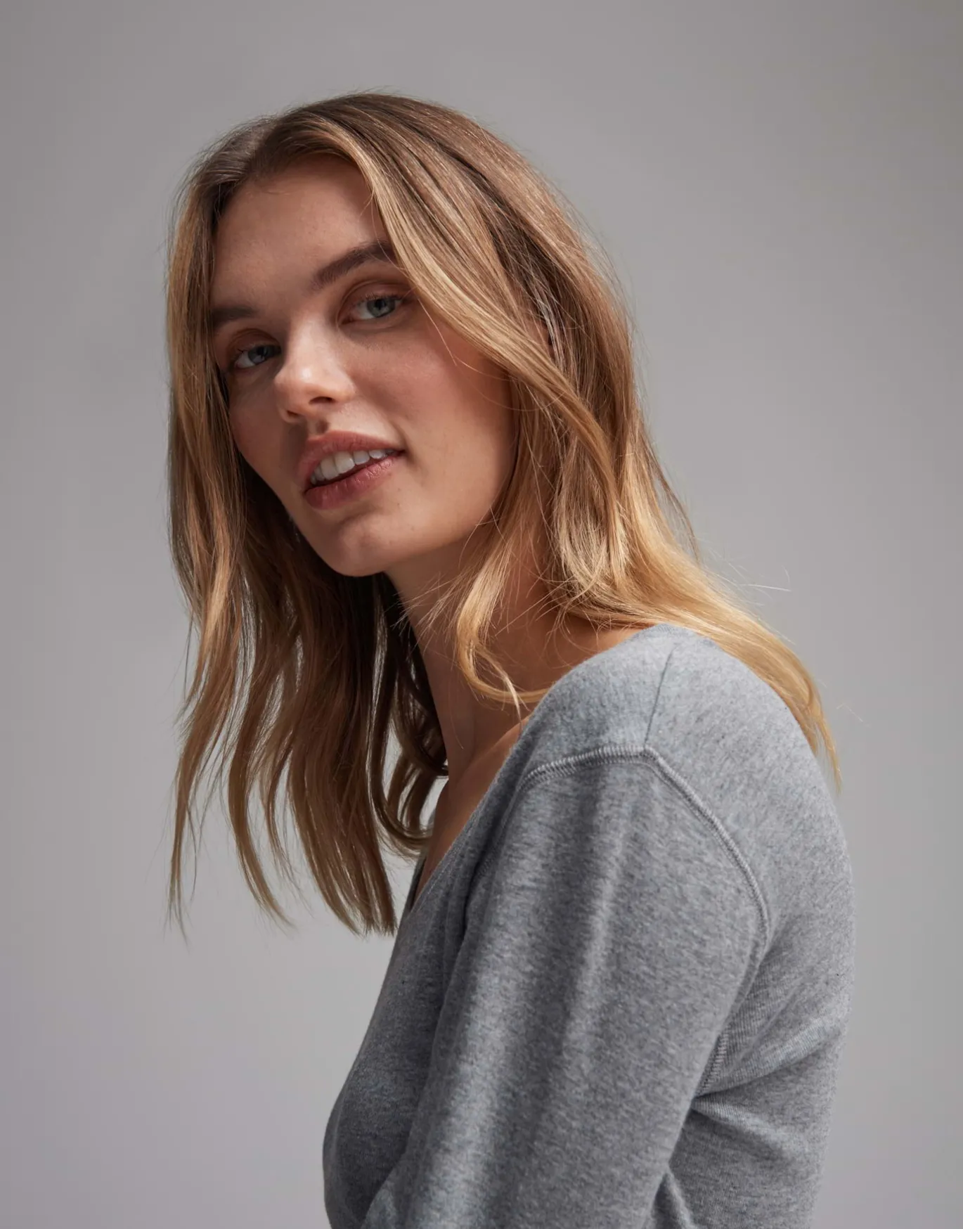 Damen OPUS Basics | Shirts^Langarmshirt Sorana Grau Online Bestellen