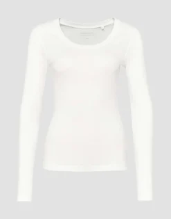 Damen OPUS Basics | Shirts^Langarmshirt Sorana Weiß Online Bestellen