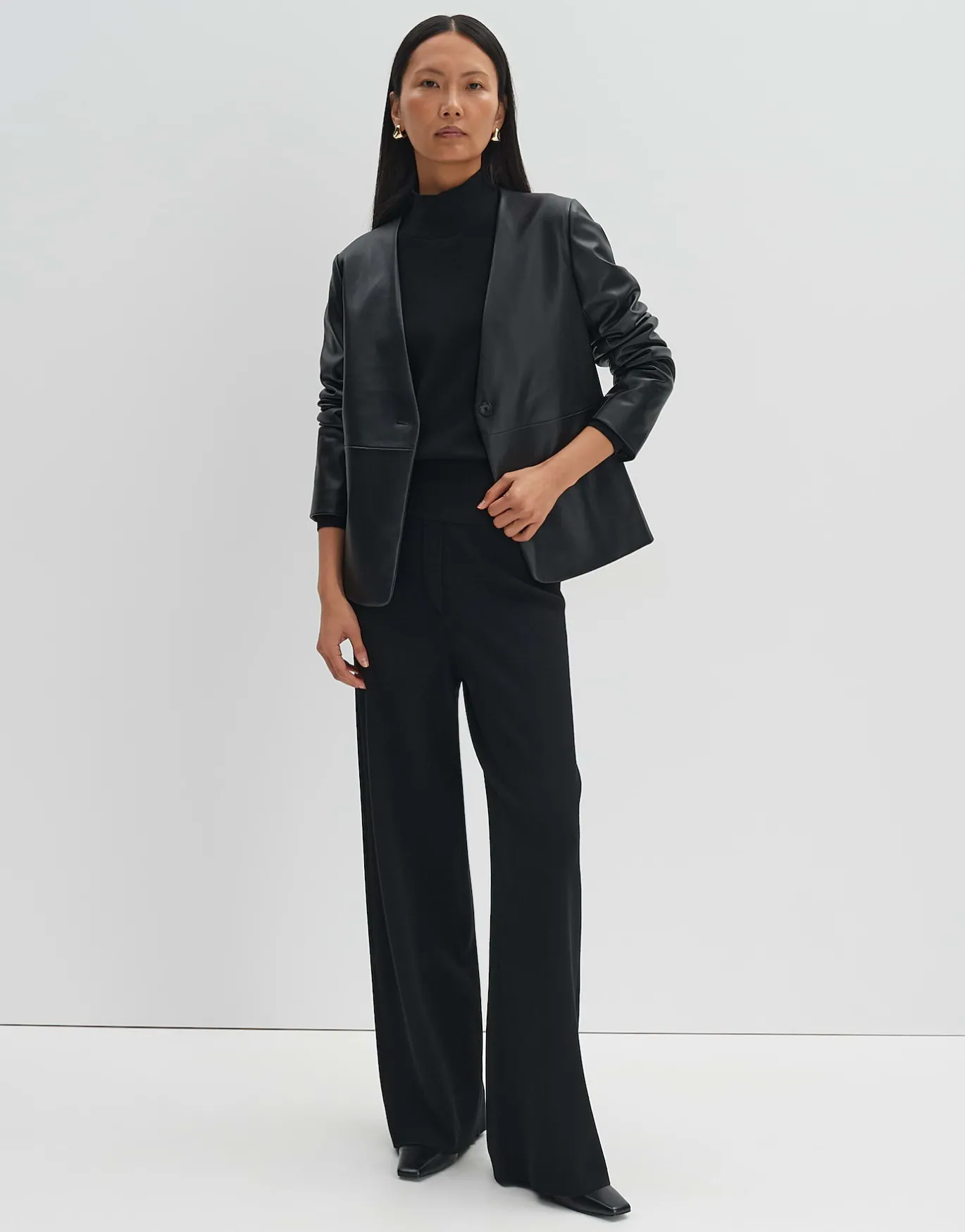 Damen OPUS Blazer / Westen^Lederblazer Noebe Schwarz Online Bestellen