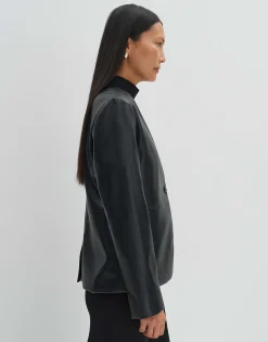 Damen OPUS Blazer / Westen^Lederblazer Noebe Schwarz Online Bestellen