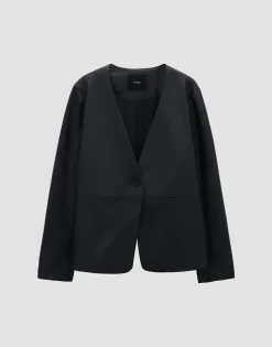 Damen OPUS Blazer / Westen^Lederblazer Noebe Schwarz Online Bestellen