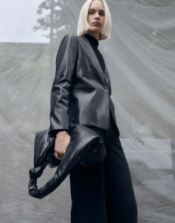 Damen OPUS Blazer / Westen^Lederblazer Noebe Schwarz Online Bestellen