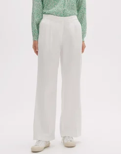 Damen OPUS Hosen^Leinenhose Milis Weiß Online Bestellen