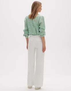 Damen OPUS Hosen^Leinenhose Milis Weiß Online Bestellen