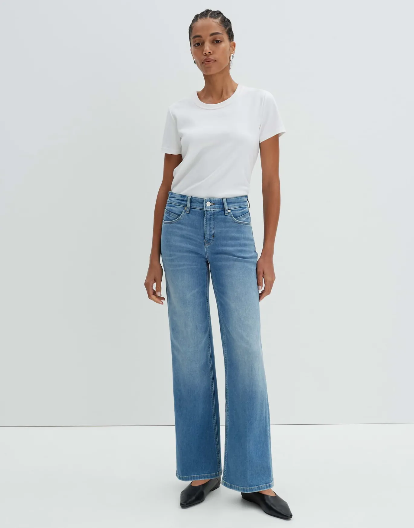 Damen OPUS Jeans^Long Flared Jeans Carie Blau Online Bestellen