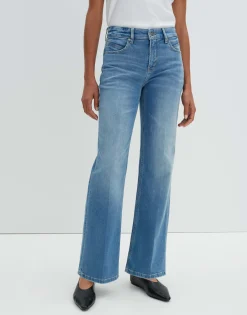 Damen OPUS Jeans^Long Flared Jeans Carie Blau Online Bestellen