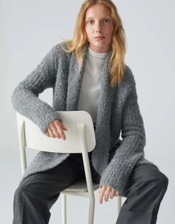 Damen OPUS Strick^Longstrickjacke Dulina Grau Online Bestellen