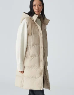 Damen OPUS Jacken / Mäntel | Blazer / Westen^Longweste Wigilo Beige Online Bestellen