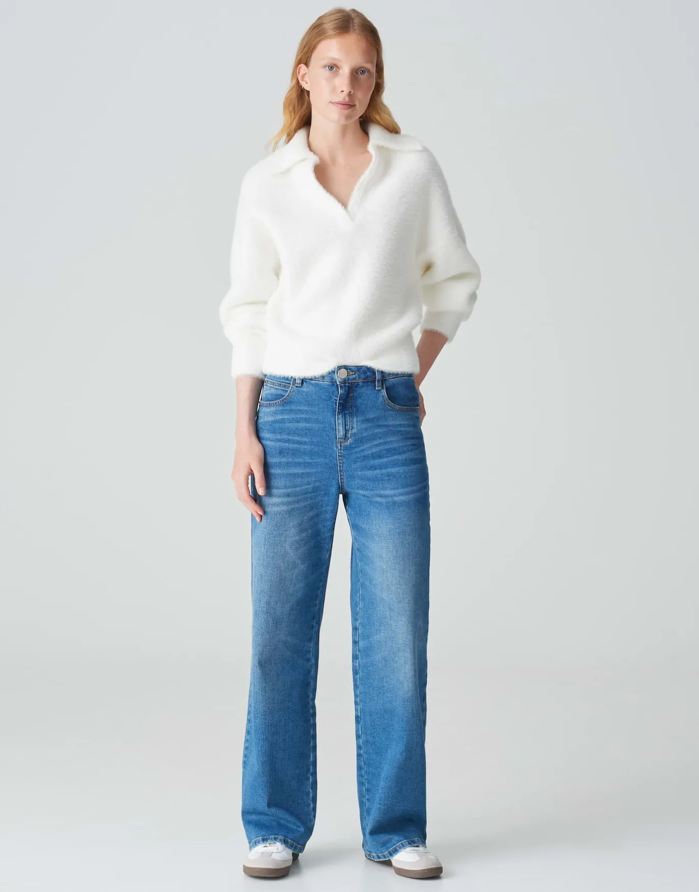 Damen OPUS Strick^Oversize Pullover Posson Weiß Online Bestellen