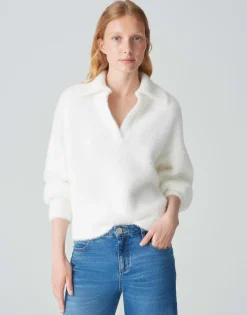 Damen OPUS Strick^Oversize Pullover Posson Weiß Online Bestellen