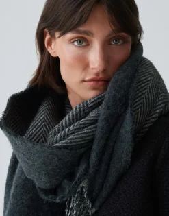 Damen OPUS Accessoires^Oversize Schal Aneda Scarf Grau Online Bestellen